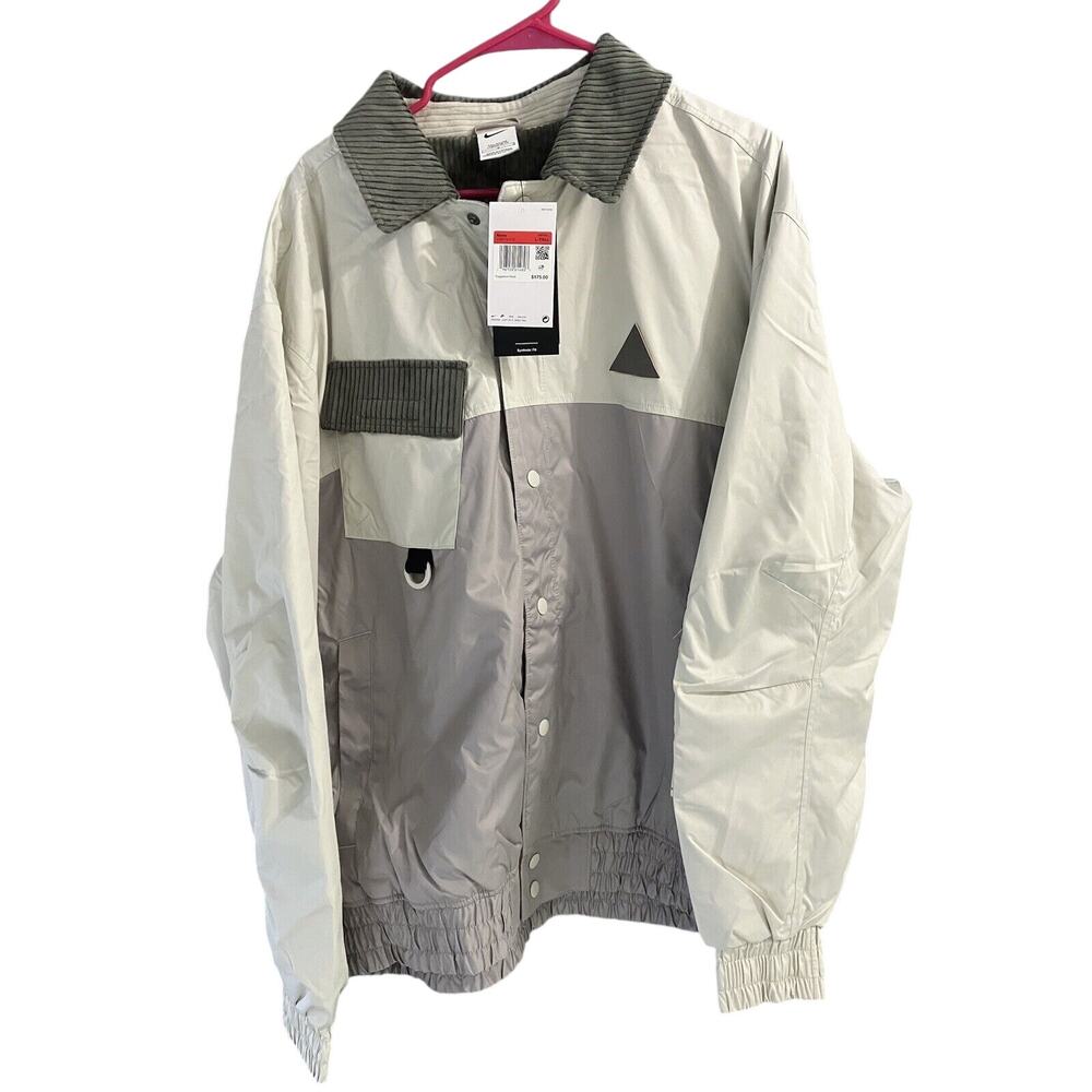 Nike Kyrie Protect Basketball Jacket DQ6119-072 White/Gray SZ Large Tall